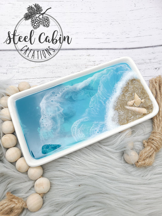 Ocean Scene Rectangle Trinket Dish