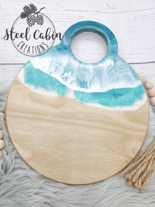 Beachy Waves Decorative Charcuterie Board - 12 Inch