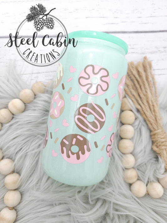 Donuts Are Life- 16oz Glass Tumbler