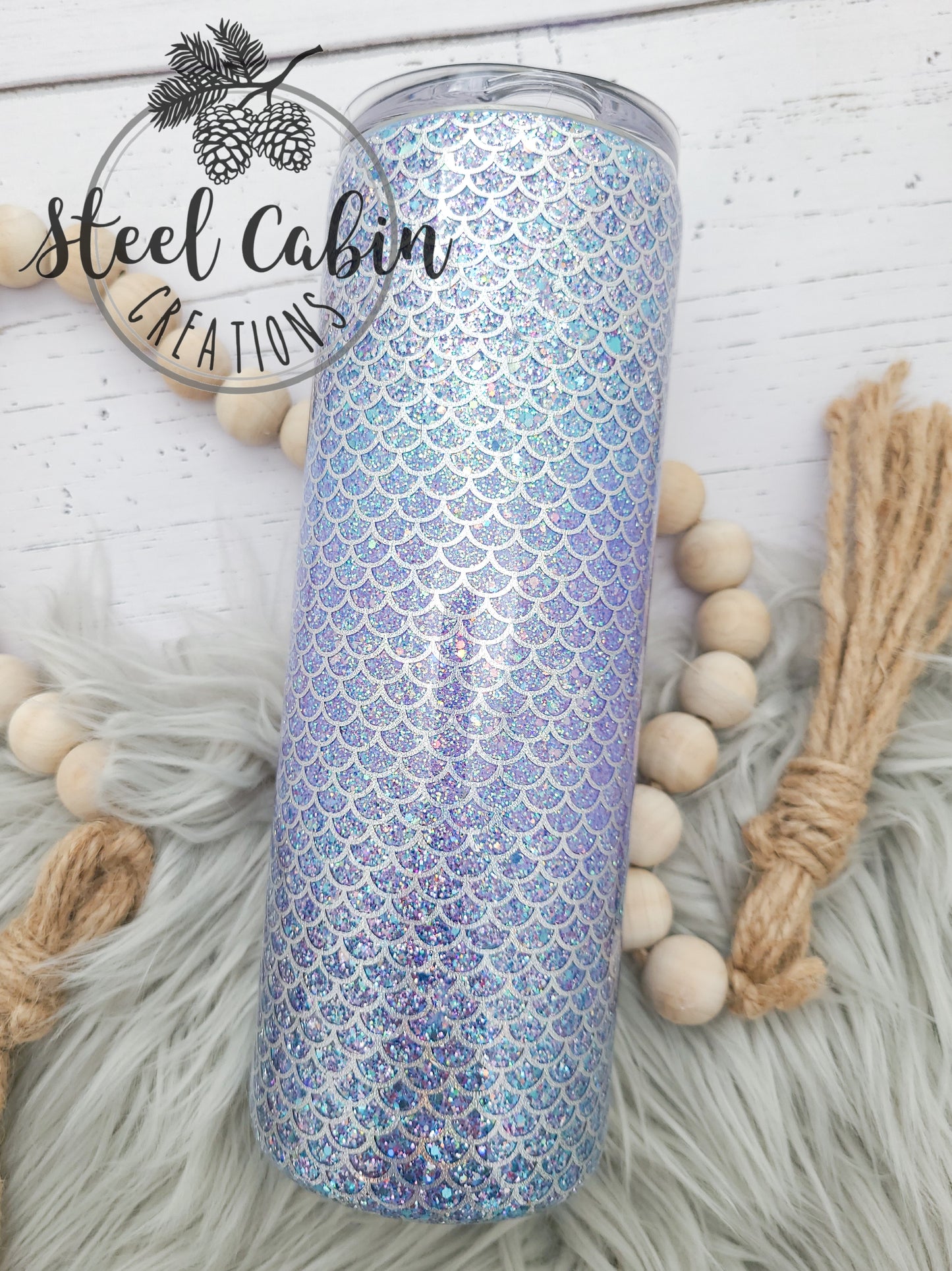 Salty Mermaid - Glitter - 20oz Skinny Tumbler