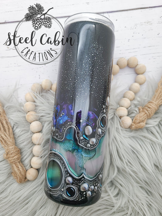 Darkside Geode - Glitter - 30 oz Skinny Tumbler