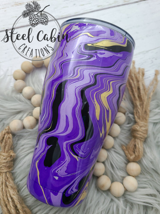 Puple/Metallic Gold/Black Hydrodip - 30oz Curve